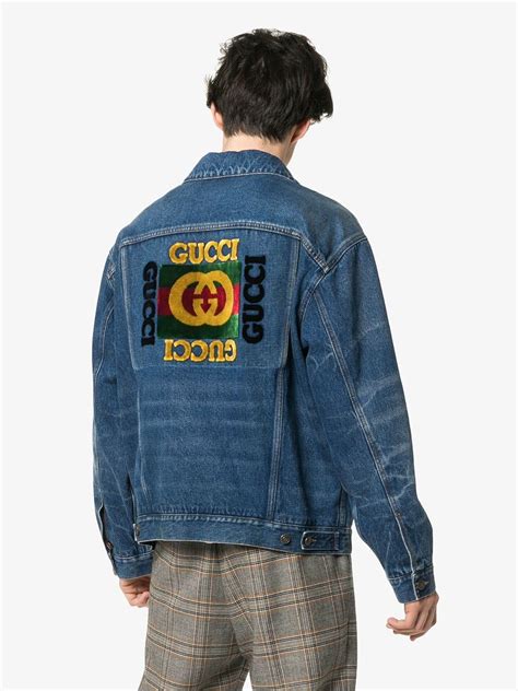 gucci jean jacket mens|gucci denim jacket men's.